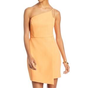 BCBGMaxAzria Asymmetric Neck One Shoulder Mini dress orange - 6